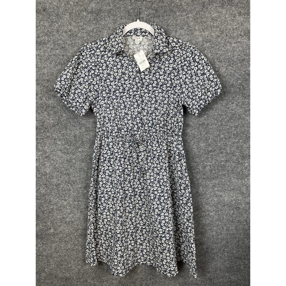 J. Crew Dress Women's Size 00‎ Blue White Flowers Nwt Retail $118.00
